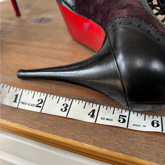 Christian Louboutin Mamimo platform Oxford Lace Up purple heeled booties 40 - Picture 10 of 10